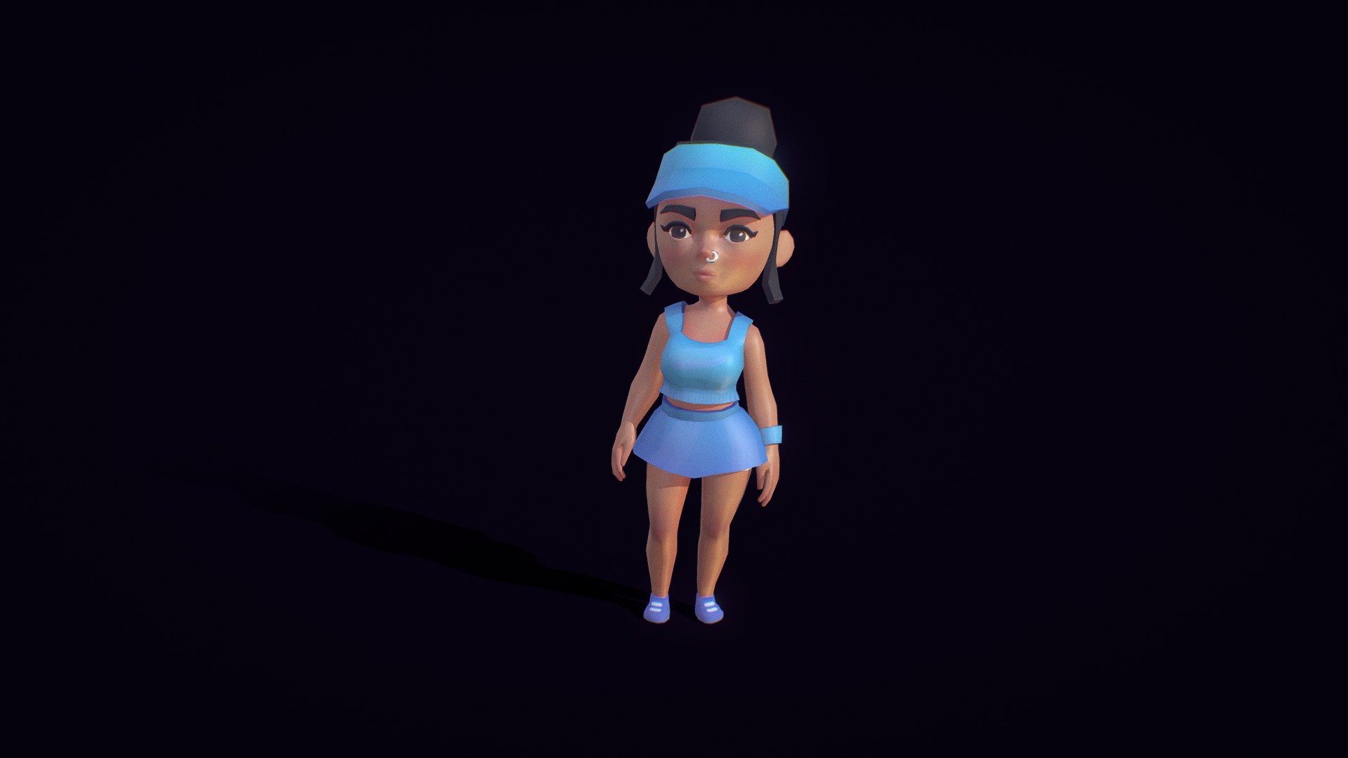 I made this character to create a simple workflow for stylized character for video games 3d model