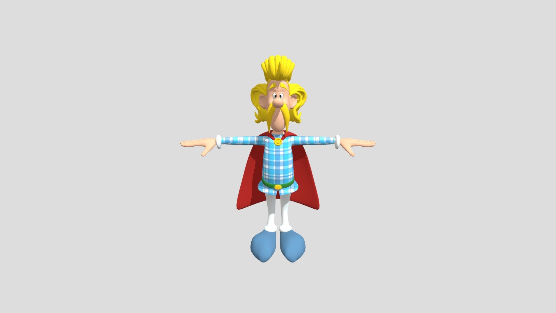 Cacofonix from Asterix series - CACOFONIX - Download Free 3D model by 3D Model Dump (@merterzene) 3d model