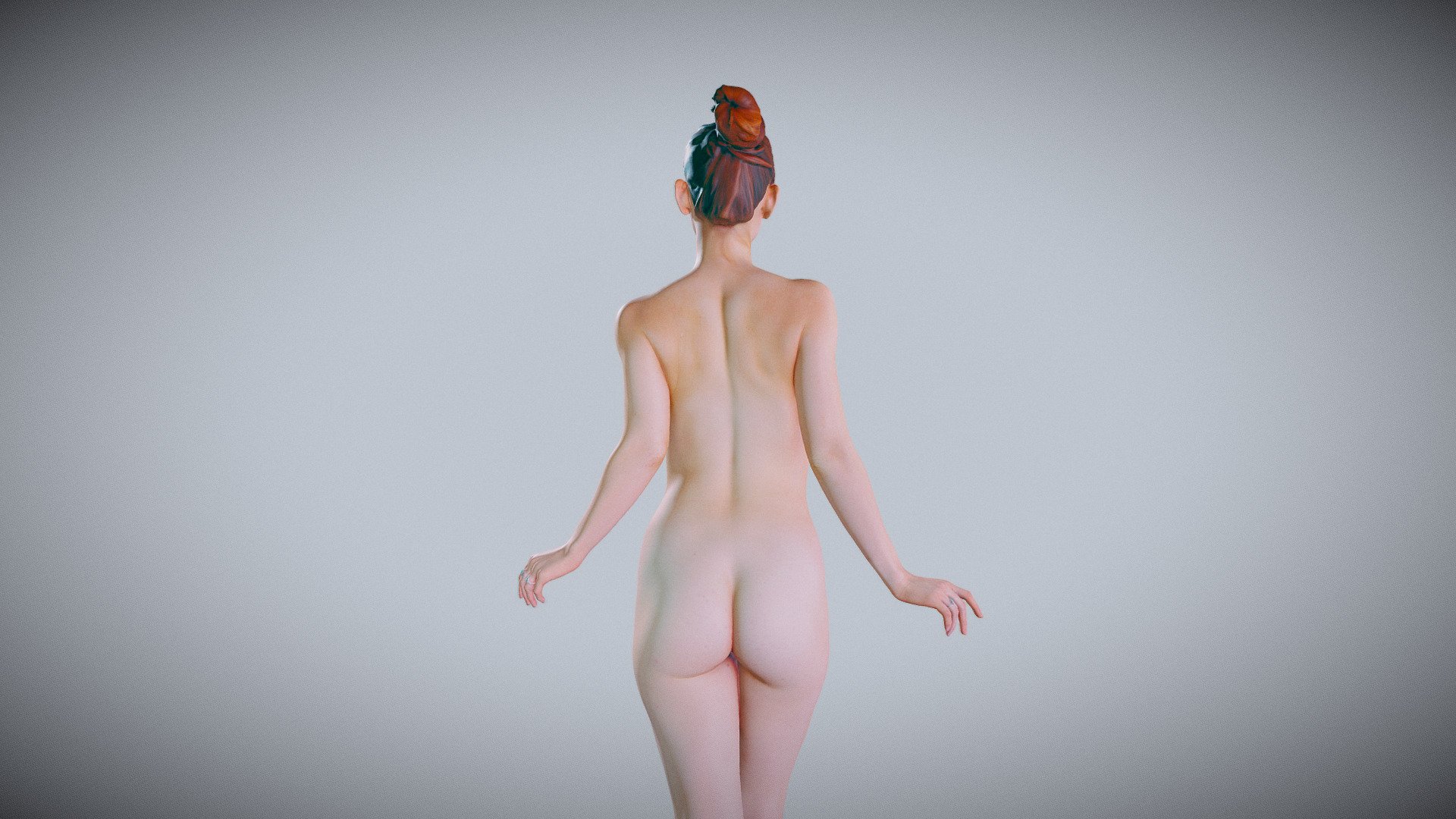 Body scan of a naked ginger women named Sophie - Female Standing - 3D model by 4am (@3amt87) 3d model