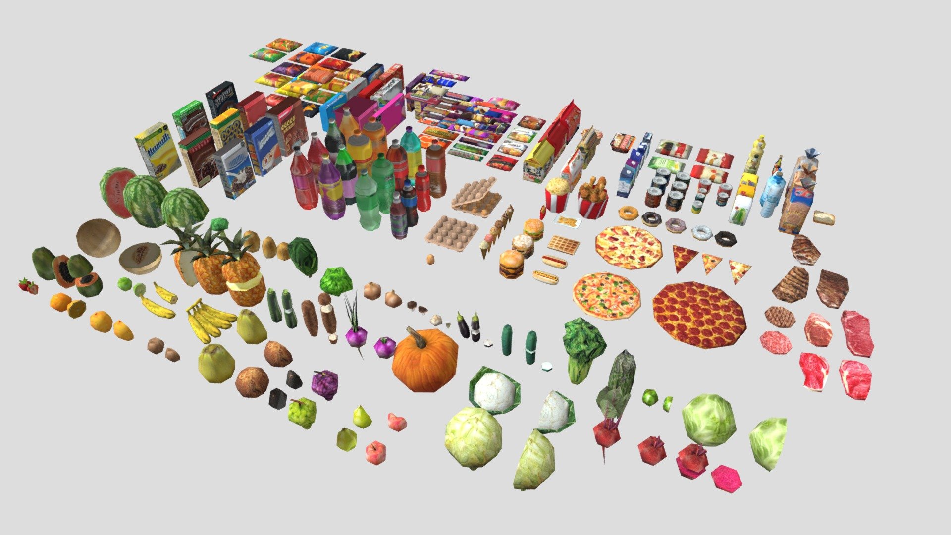 Foods 2 - Download Free 3D model by Elbolillo (@Elbolilloduro) 3d model