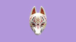 Fox Mask_B （狐面） japan, fox, mask, foxmask, japanese-culture, japanese, kimetsu, kimetsunoyaiba, kimetsu-no-yaiba