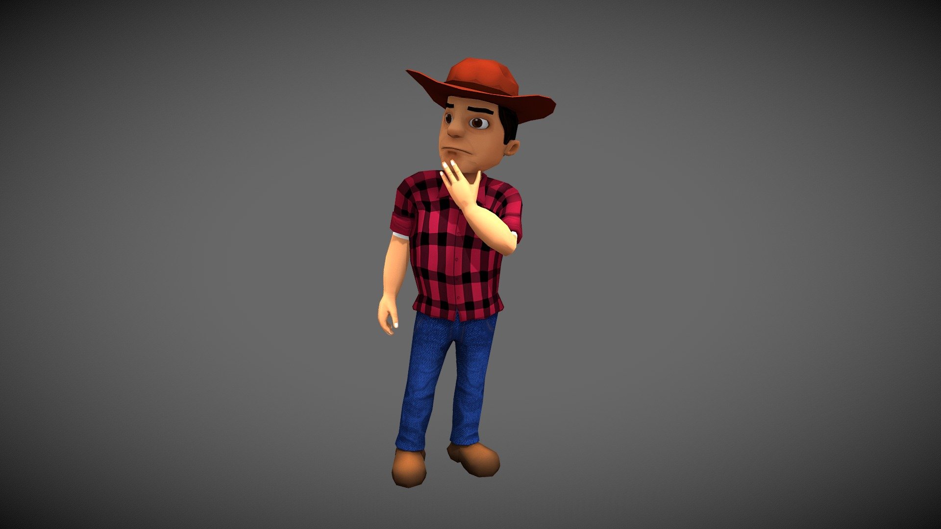 3D model of Farmer (who cultivates land or crops or raises animals) Rigged and Skinned, optimized for mobile game. 

Animations included:
Idle
Talk
Walk - Farmer Man - Buy Royalty Free 3D model by Team-Panda 3d model