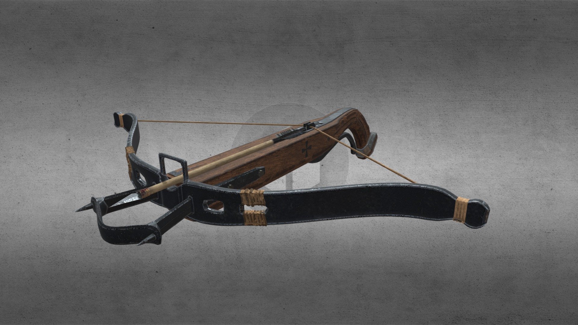 I created this crossbow awhile back and remastered it in substance painter - Medieval Crossbow - Download Free 3D model by Herb Meadows (@HMdesign) 3d model