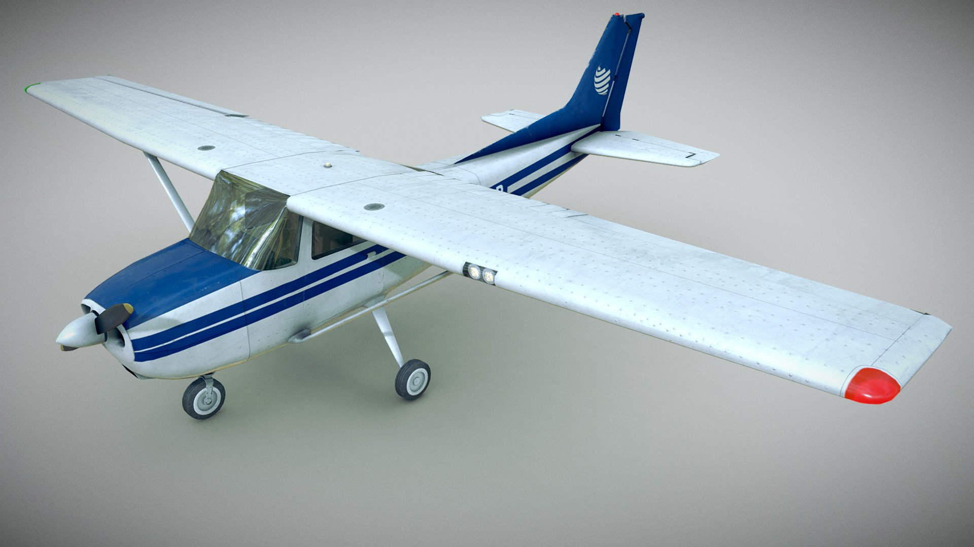 A light aircraft is an aircraft that has a maximum gross takeoff weight of 12,500 lb (5,670 kg) or less.


Light aircraft are used as utility aircraft commercially for passenger and freight transport, sightseeing, photography, and other roles, as well as personal use. 


Modeled adn rigged in Blender. Textured in Substance 3D Painter.

4k  PBR textures for cockpit and exterior. 2k for the transparent, glass parts.


Also includes other texture versions like:

Red

Yellow - Light Airplane - Buy Royalty Free 3D model by Mateusz Woliński (@jeandiz) 3d model