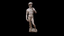David Statue by Michelangelo figure, louvre, antique, vr, renaissance, , david, statue, museum, michelangelo, art, lowpoly, sculpture
