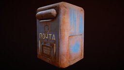 Old Mail Box prop, photoscan, pbr, gameready