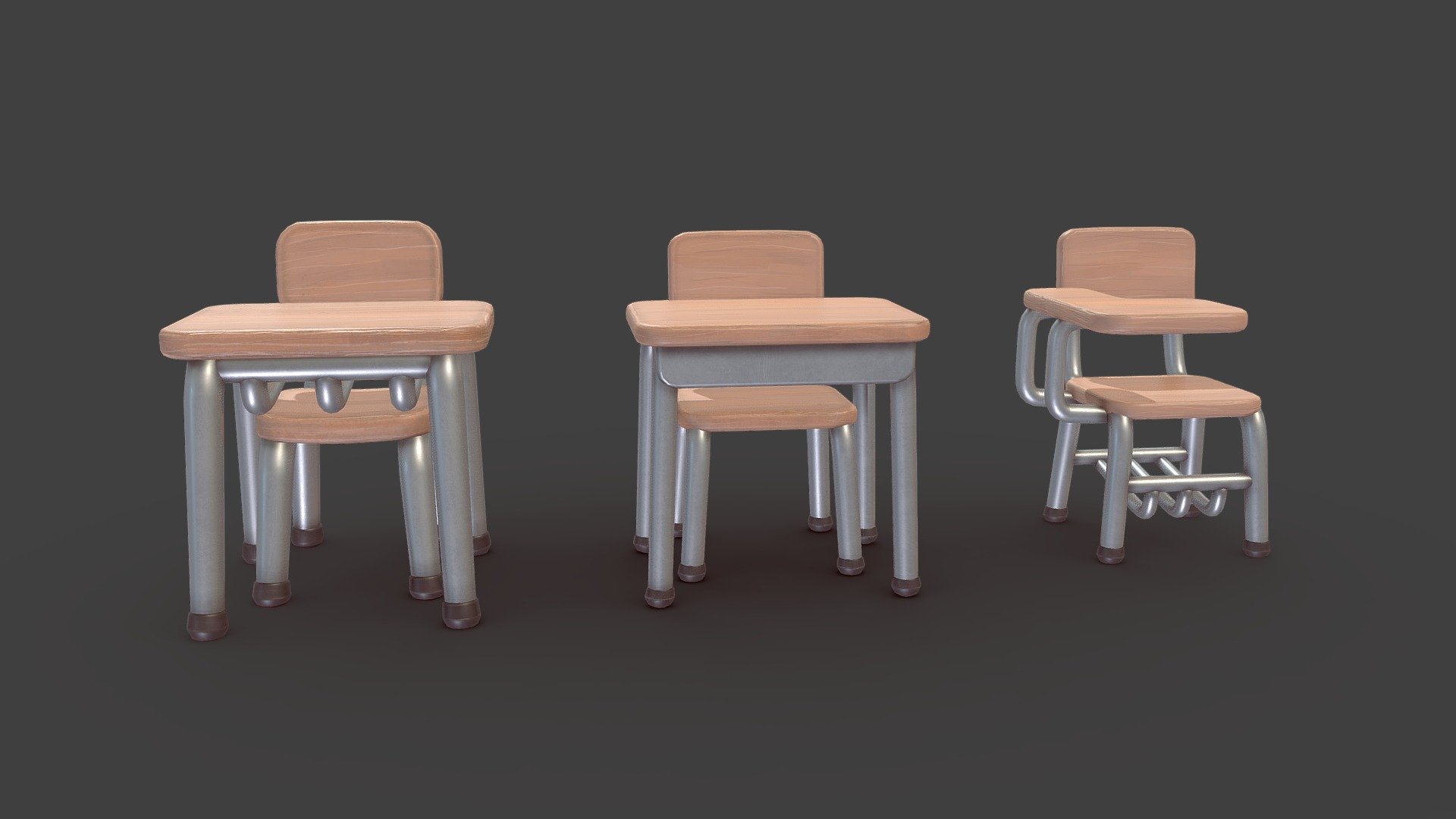 Cartoon School Desk:

This is a pack of 3 desk, very detailed, you can use on your proyects, on your scene, video game, mobile game, and 3D Software in general.

Info about this Product :




3 model Low poly format (.FBX .obj .MA .unitypackage) 

Textures 2048x2048 size) 

Maps (Base Color, Metallic, Roughness, Normal)



If you need help with this model or have any questions, feel free to contact me. I will be happy to help you. 

Email: sebastian96ba@gmail.com - Cartoon School Desk - Buy Royalty Free 3D model by Sebastian.BA 3d model