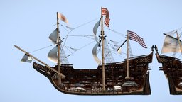 The Rotter Löwe Frigate 1567 netherlands, sail, cannon, frigate, pirateship, rotter, 1500, 15thcentury, lowpoly, ship, pirate, pirates, boat, rotterlowe, 1567