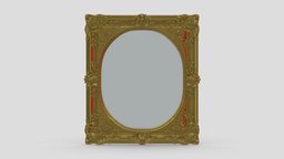 Classic Frame 06 room, victorian, frame, grand, luxury, vintage, classic, vr, ar, general, gallery, decor, picture, museum, realistic, old, accent, carved, baroque, classical, housewares, rococo, 3d, design, house, decoration, interior, wall