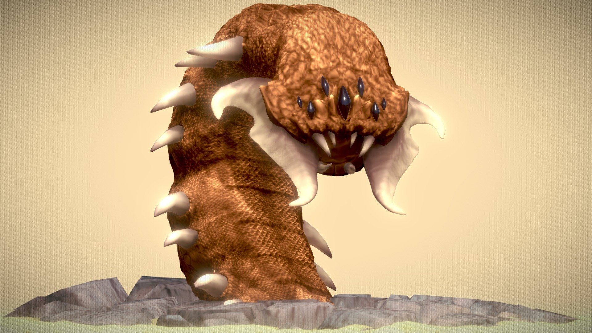 The Desrert Scourge from the Terraria Calamity mod! Sorry for not uploading in a while, i wanted to spend some time learning more about blender before I made something new. This model was very hard to rig and I even animated It but on an older version of It. Anyway enough with that stuff enjoy the model :D - Desert Scourge - 3D model by Zyleck 3d model
