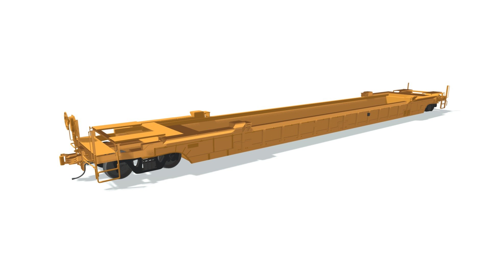 High quality 3d model of railroad double stack car 3d model