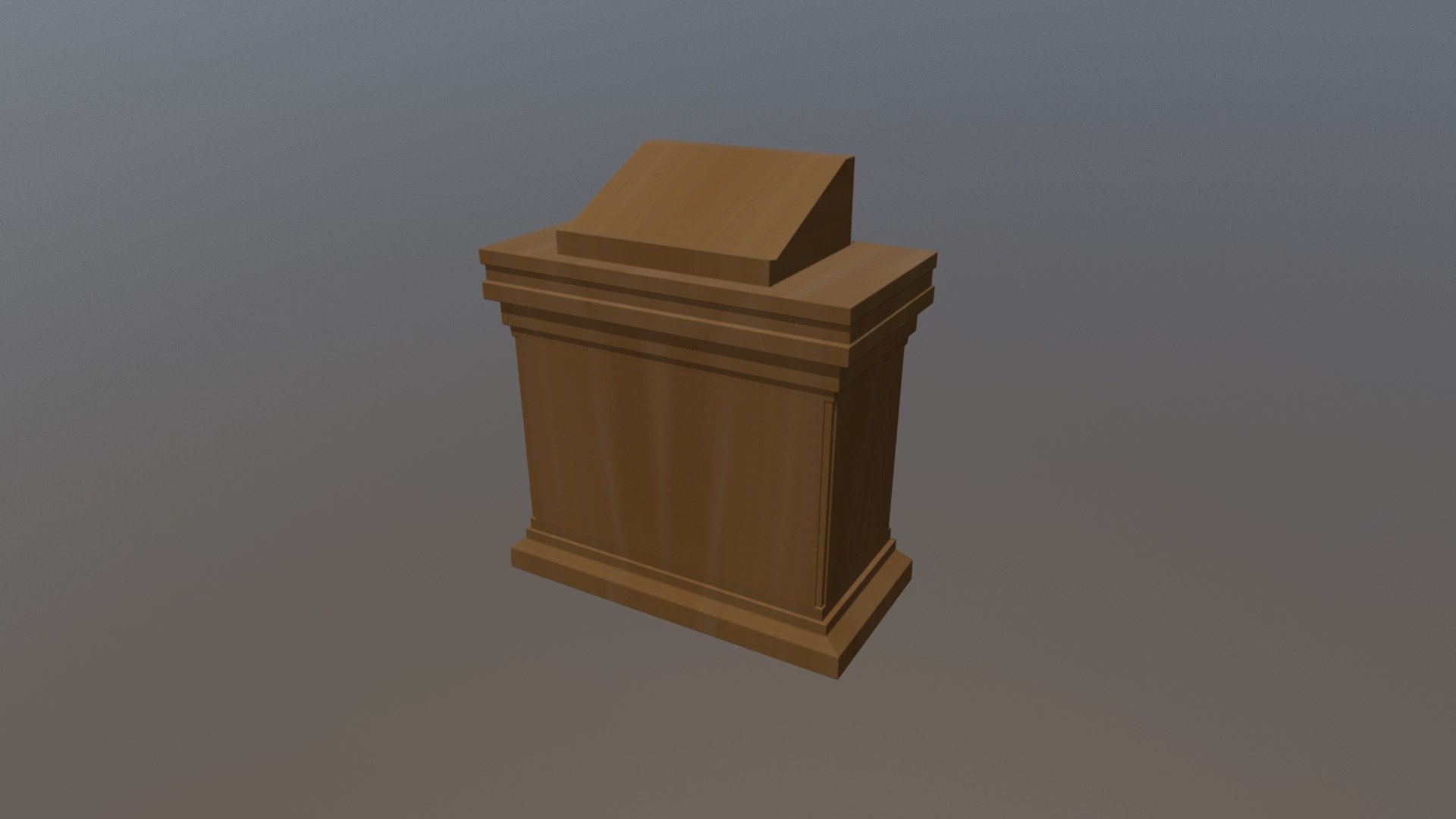 This is a podium for the church asset pack. It was made using Blender 3d model