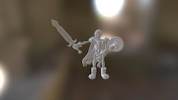 Skeleton Warrior skeleton, warrior, 30mm, model, zbrush, sword, fantasy, shield