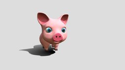 cartoon little pig toon, cute, little, baby, pig, piggy, farm, sweet, character, cartoon, animal