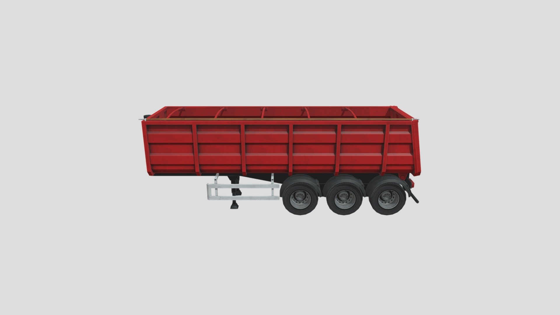 Tipper trailer for game. You can use it as active or background asset - Tipper Trailer - Buy Royalty Free 3D model by marek.bakalarczuk 3d model