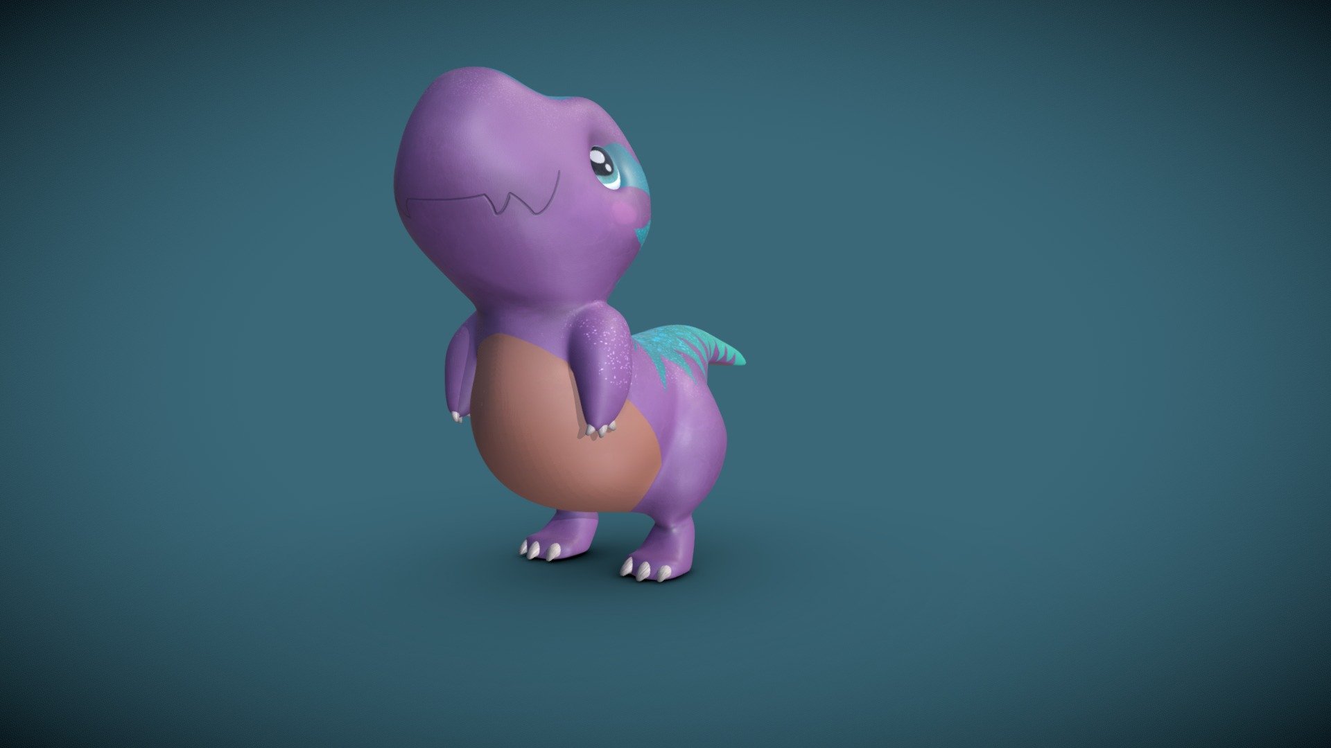 A little kawaii dinosaur ^^ - Dinosugar - 3D model by airynaruiz 3d model