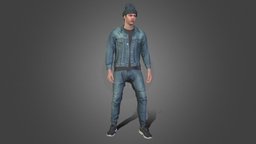 Man in Autumn Outfit 7 body, hair, hat, suit, cap, tshirt, shirt, jacket, clothes, bag, pants, jean, coat, shoes, boots, jeans, backpack, head, uniform, footwear, sweater, outfit, sneakers, hoodie, trousers, denim, pullover, hoody, character, 3d, model, man, female, male, modular, clothing