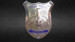 AD.Police badge police, cyberpunk, ad, files, boomers, anime