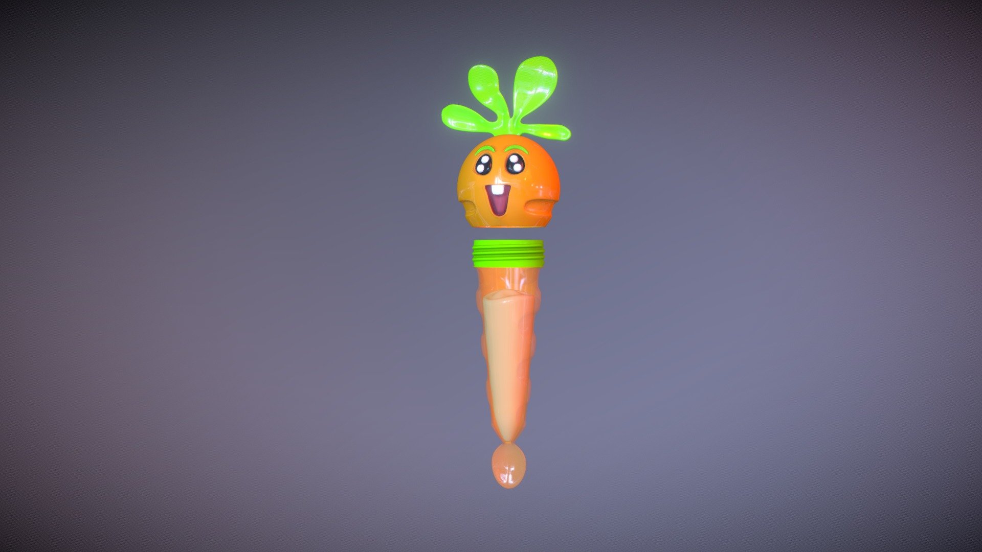 Carrot spoon - 3D model by cl-001 3d model