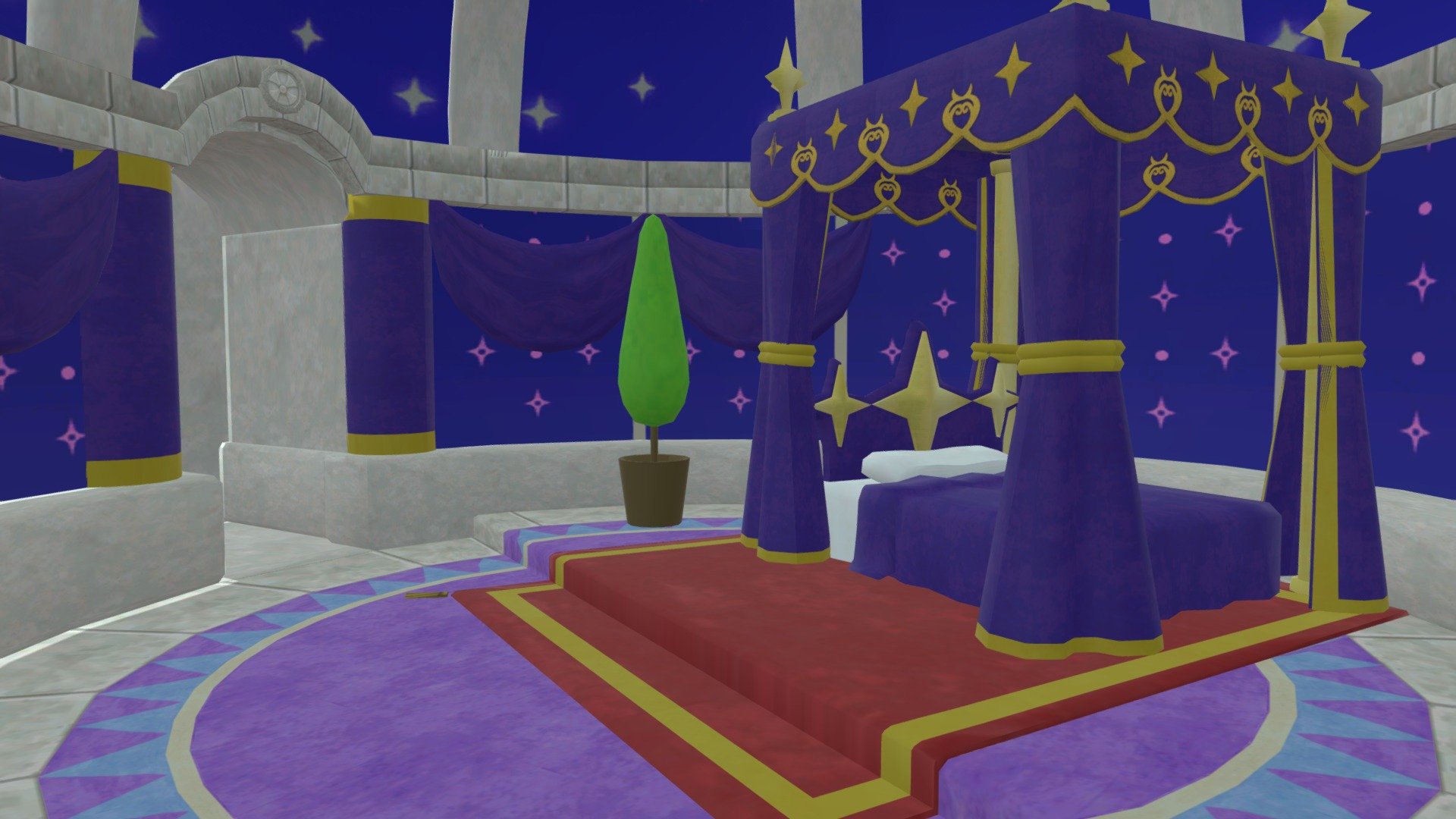 I don't own anything from this model - Wii - Super Mario Galaxy - Bedroom - Download Free 3D model by Garu (@Garu.The.Ninja) 3d model