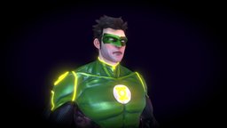 Green Lantern DC W.I.P b3d, comic, videogame, dc, greenlantern, blender, pbr, lowpoly, cycles