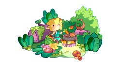 Broth of the Wild tree, food, grass, cute, mushroom, pot, carrot, stef, zelda
