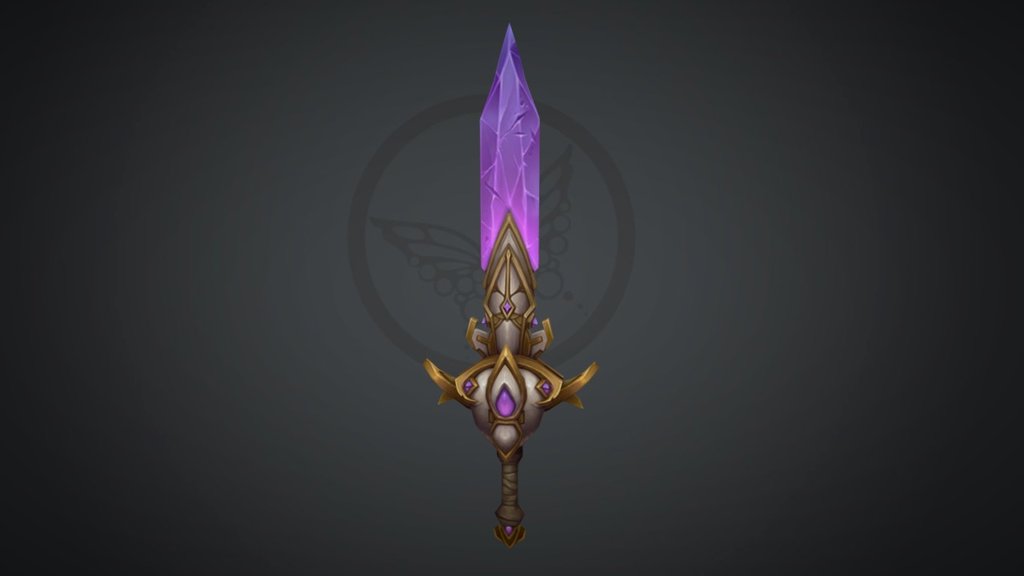 Draenei crystal sword - 3D model by pixelbutterfly (@pixelb) 3d model