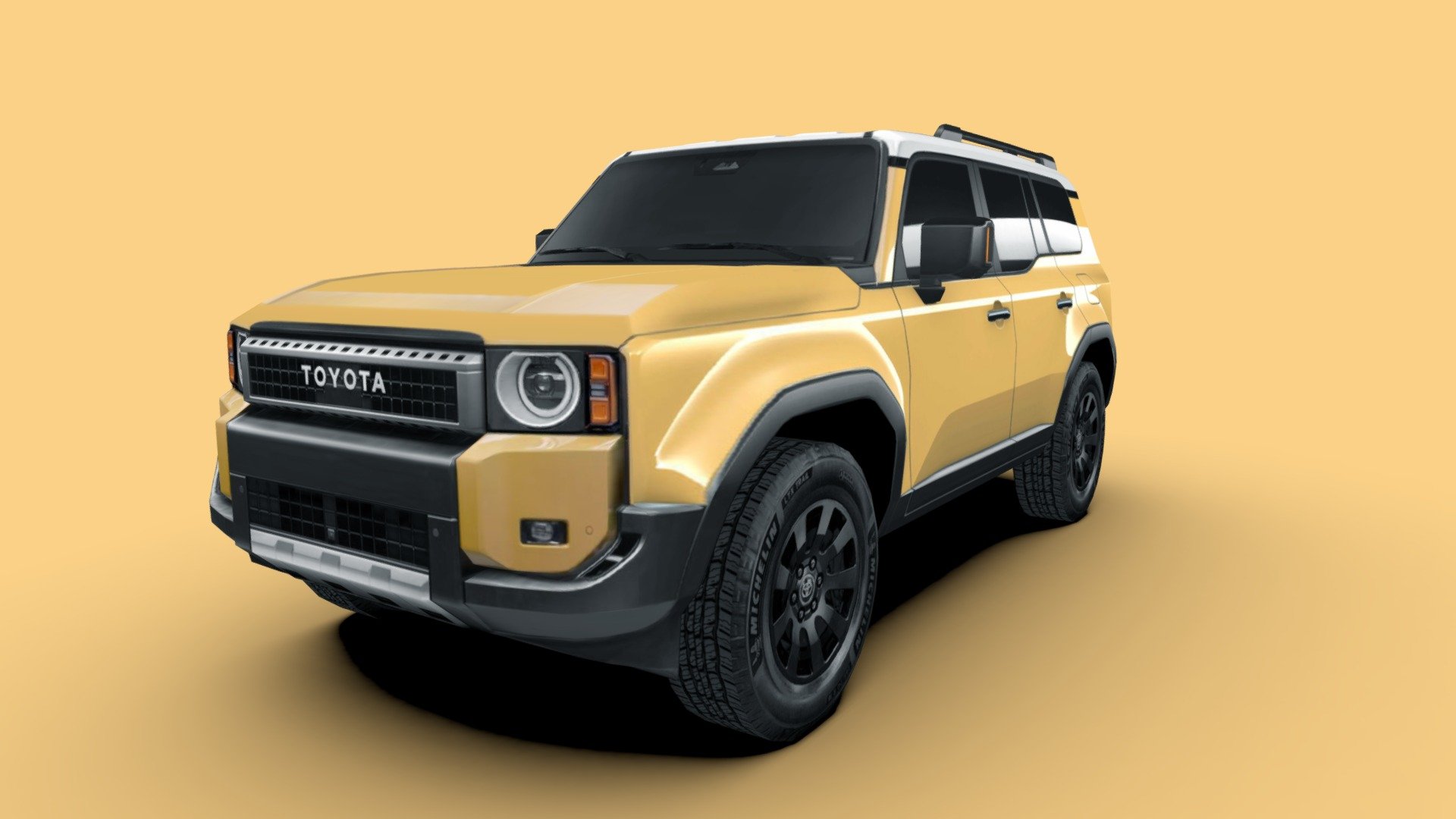 3d model of the 2025 Toyota Land Cruiser 250, or Prado, a full-size, four-wheel drive SUV

The model is very low-poly, full-scale, real photos texture (single 2048 x 2048 png).

Package includes 5 file formats and texture (3ds, fbx, dae, obj and skp)

Hope you enjoy it.

José Bronze - Toyota Land Cruiser 2025 - Buy Royalty Free 3D model by Jose Bronze (@pinceladas3d) 3d model