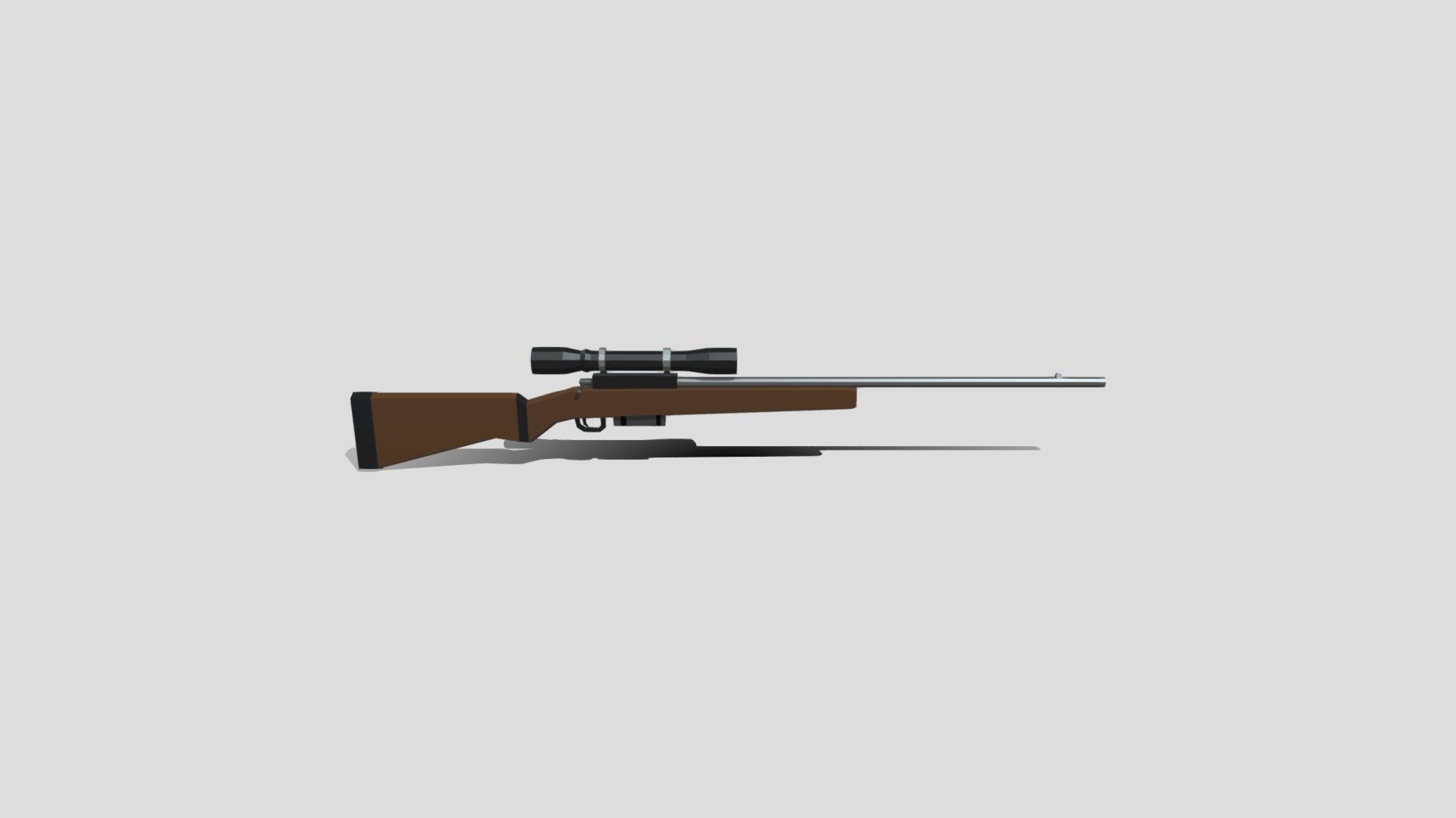 A simple and cool sniper rifle in low poly style - Low Poly Sniper Rifle - 3D model by Tessy 3d model