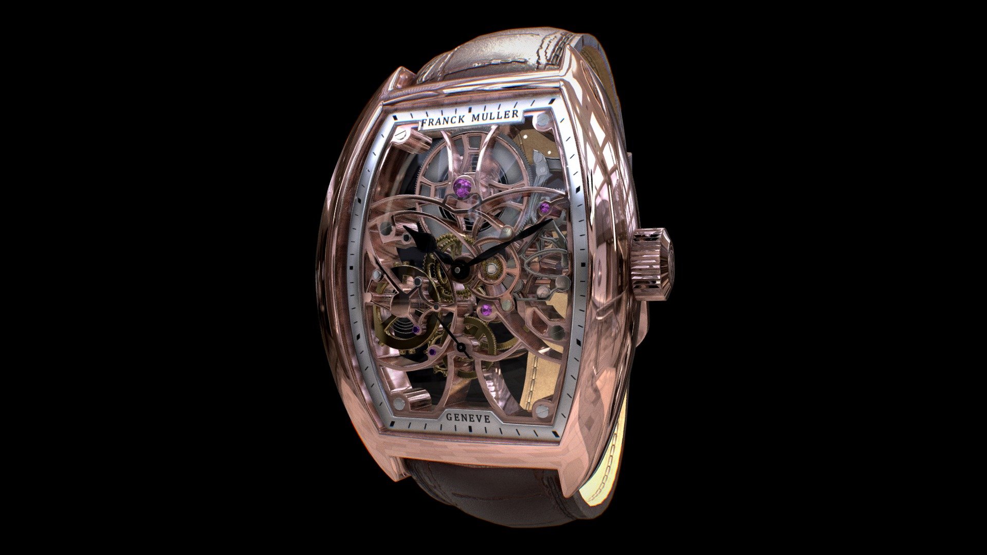Awesome stainless steel Đồng Hồ Franck Muller Cintrée Curvex Skeleton 8880 B S6 SQT Watch․
Use for Unreal Engine 4 and Unity3D. Try in augmented reality in the AR-Watches app. 
Links to the app: Android, iOS

Currently available for download in FBX format.

3D model developed by AR-Watches

Disclaimer: We do not own the design of the watch, we only made the 3D model 3d model
