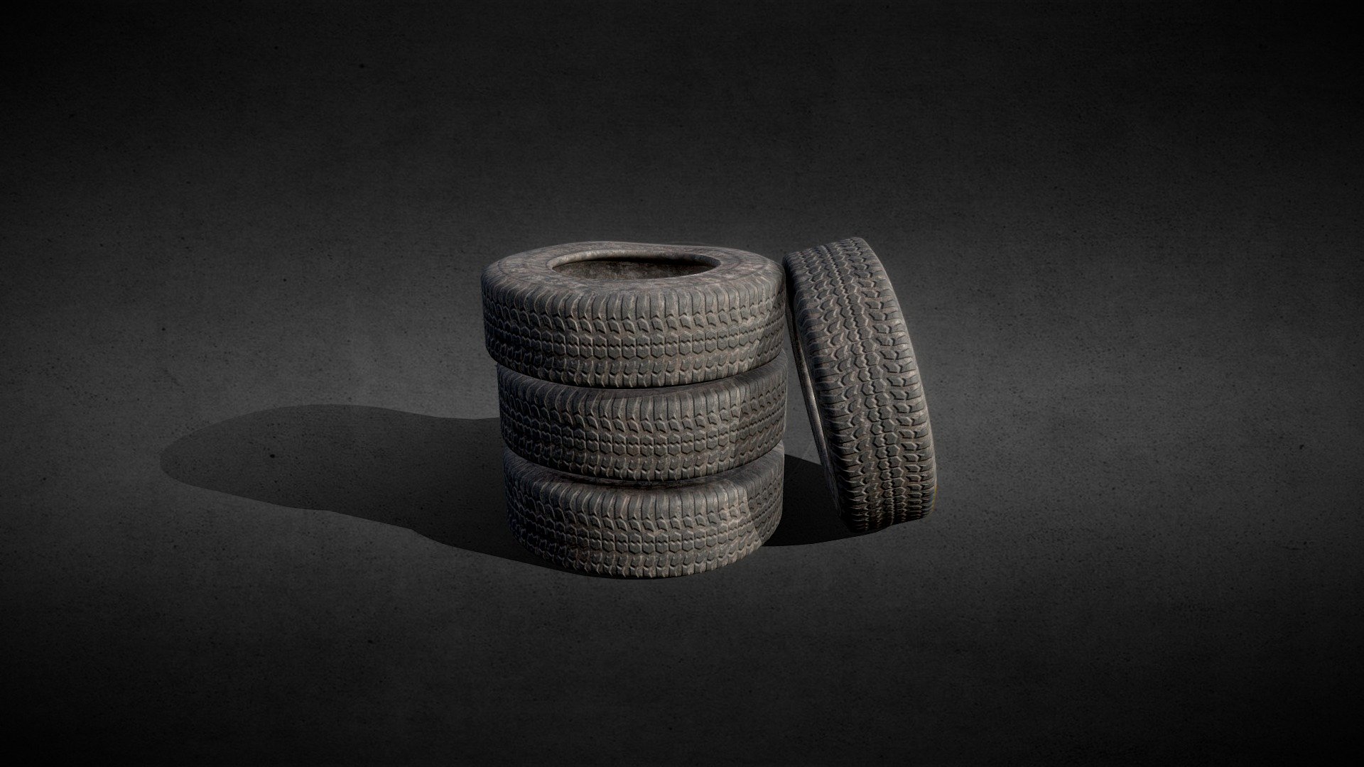 Just some dirty old tires. Ready to fulfill all your dirty old tire needs 3d model