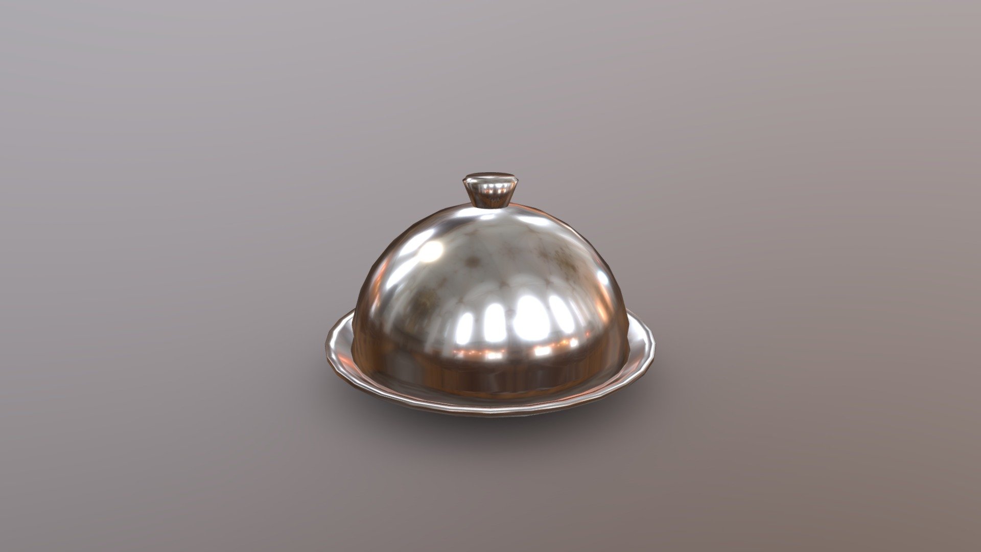 Food Cover Cloche Plate Platter with Domed Cover Serving - Food Cover Cloche Plate Platter - Download Free 3D model by shtran 3d model