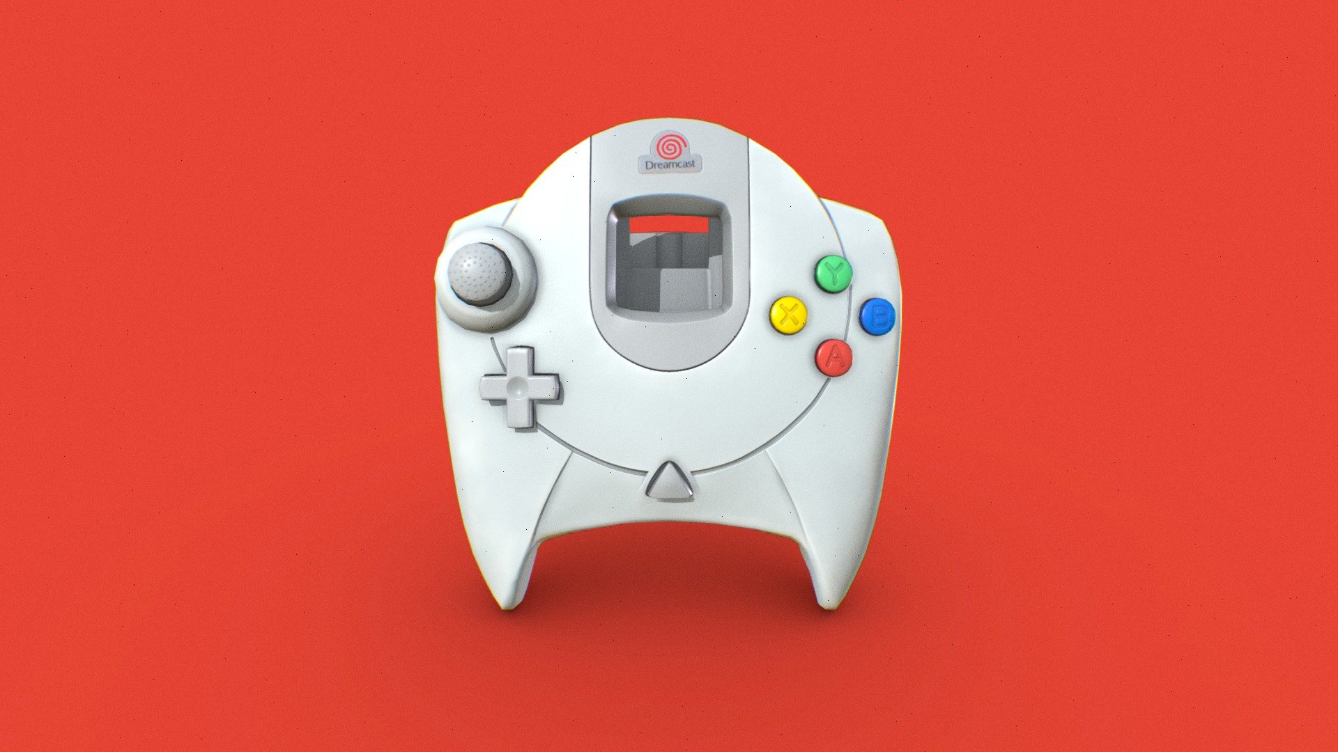 Highly optimized 3D model for a Sega Dreamcast Controller  with only 2.5k triangles. Perfect for mobile real-time, VR and AR 3d model