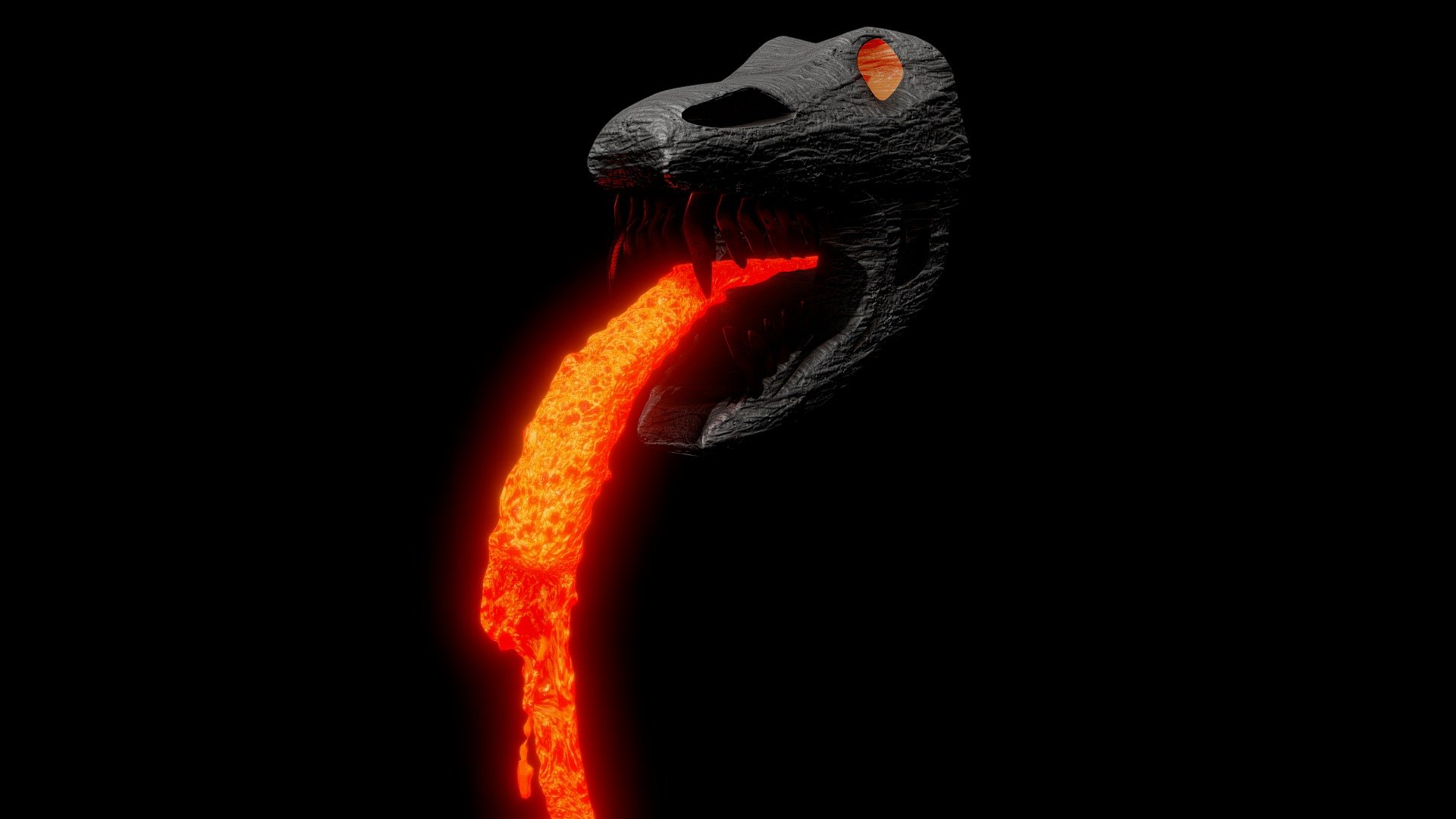 Dino lava fountain - 3D model by Deathscare 3d model