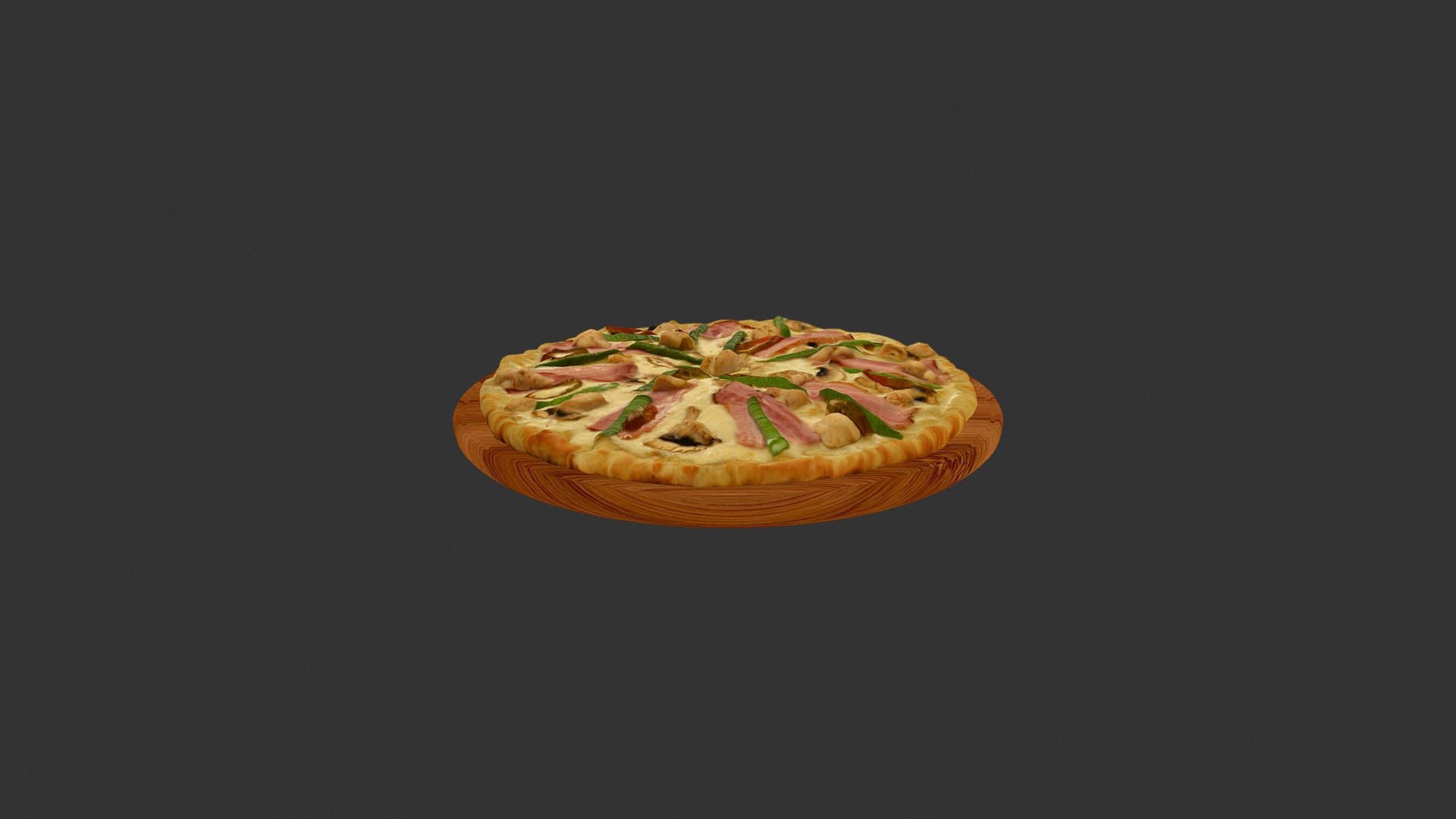 Піца Етна (Bow_mushrooms_meat_pizza) - 3D model by alex.alexandrov.a 3d model