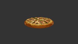 Піца Етна (Bow_mushrooms_meat_pizza) photoscanning, 3dmodel