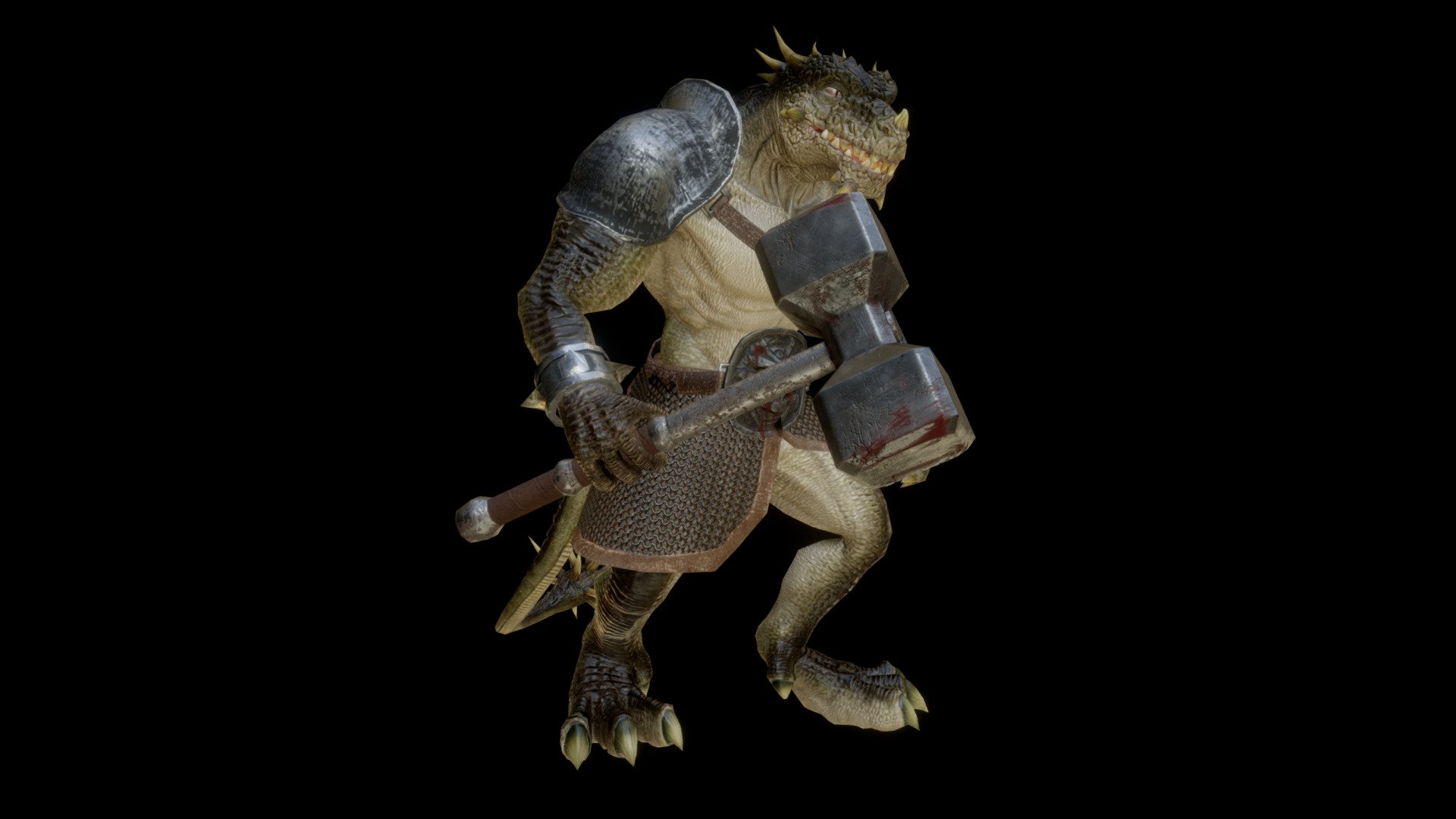 Dragonide has received a huge load of load. Big face lift with a new retopo, some updated and new animations and finally PBR materials 3d model