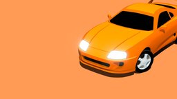 STYLIZED: Toyota Supra Drift Car toon, cars, japan, toyota, drift, manga, drifting, cartoon, racing, stylized