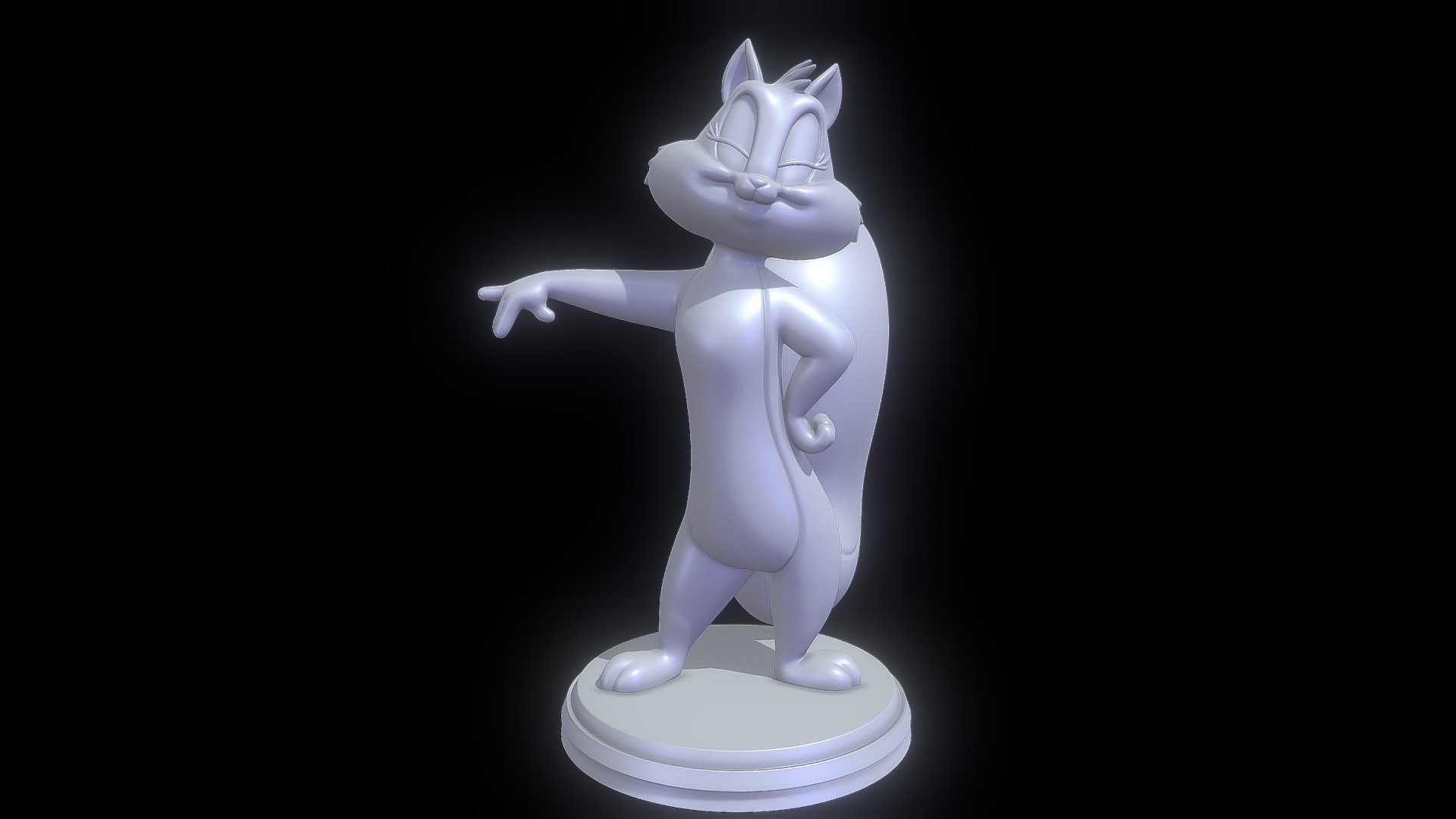 character from classic Looney Tunes - Penelope Pussycat - Looney Tunes 3D print - Buy Royalty Free 3D model by SillyToys 3d model