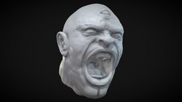 Mad Man Head Sculpt sculpt, demon, miniature, head, man, male