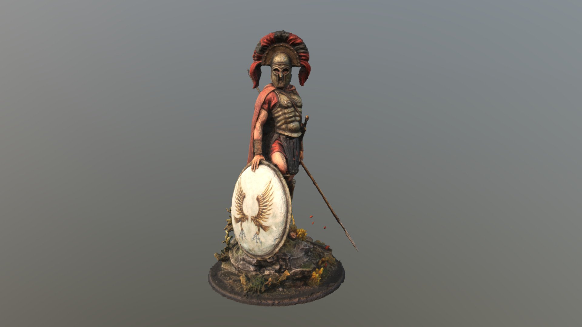 Scan of greek soldier miniature painted by Ticos Minis.

360 photos, EOS 4000D.

Processed in Reality Capture 3d model