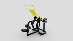 Technogym Plate Loaded Pulldown bike, room, cross, plate, set, sports, fitness, gym, equipment, vr, ar, exercise, treadmill, training, machine, fit, loaded, weight, workout, pure, weightlifting, strength, elliptical, 3d, sport, gyms, treadmills