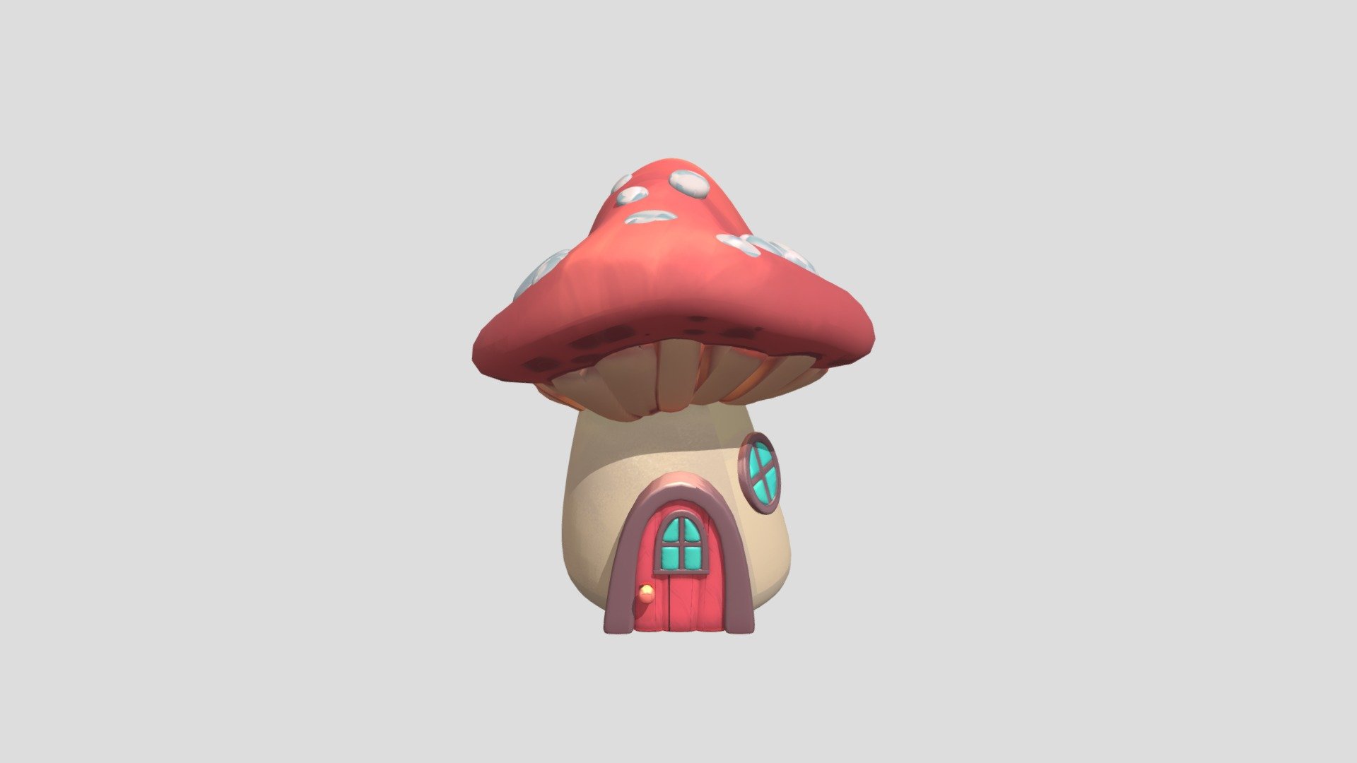 Smurfs Mushroom House Test Model - 3D model by Izyplay Game Studio (@izyplay) 3d model