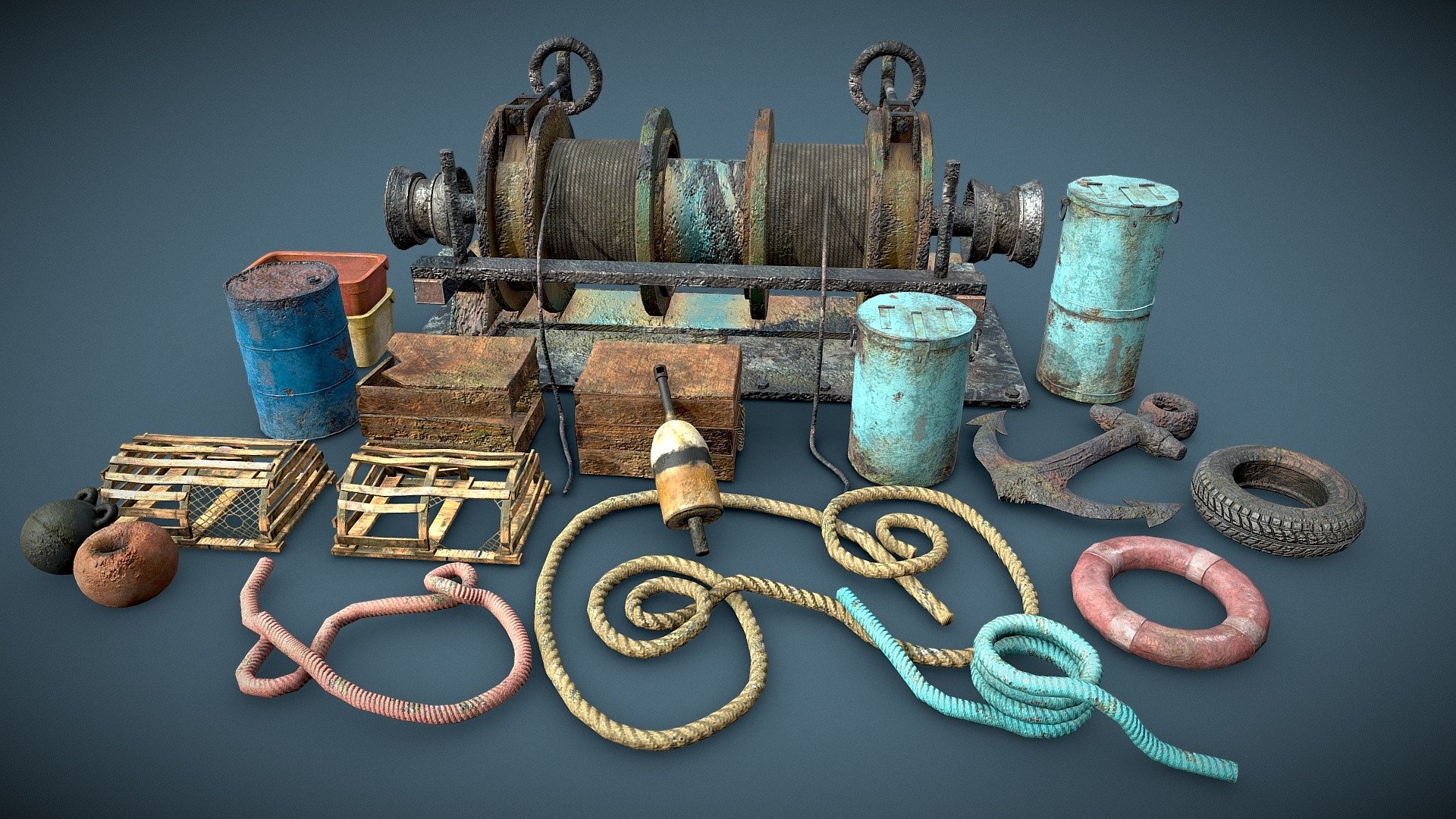 These assets were created for my personal project &ldquo;Wreckage at Land's End