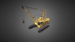 Crawler crane 02 logistics, crawler, crane, unreal-engine, crawler-crane, crawler-crane-02, unity, low-poly, industrial