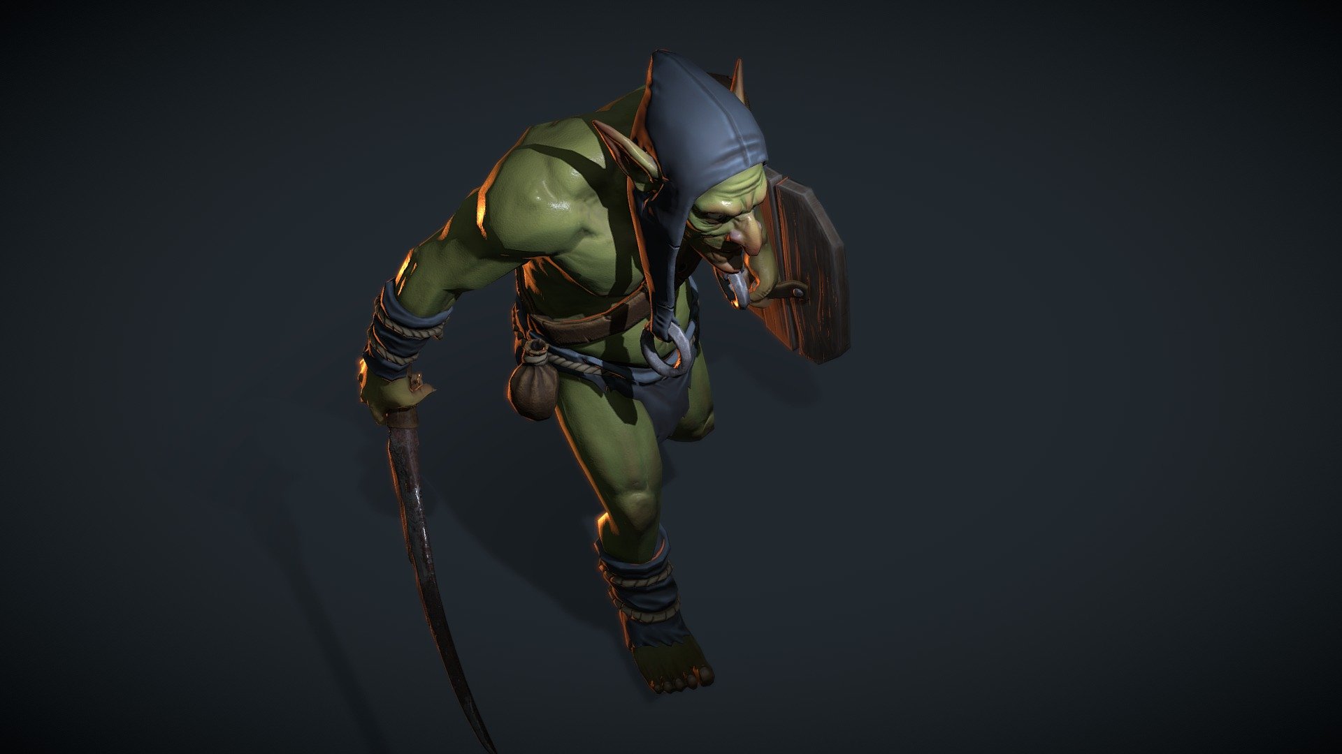 Game ready Goblin with animation - Goblin. Game ready - 3D model by Artur (@fenixartur) 3d model