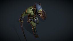 Goblin. Game ready goblin, game, lowpoly, home, creature, stylized, fantasy, gameready