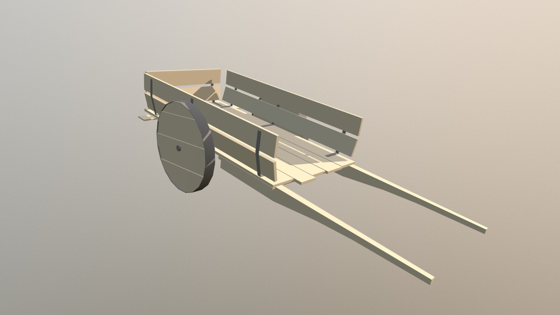 Handcart prop - Hand Cart - Download Free 3D model by Caboose3d 3d model