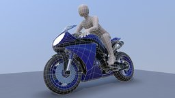 Motorradfahrer (Test-2) yamaha, motorbike, biker, wip, mid-poly, work-in-progress, motorrad, vis-all-3d, 3dhaupt, motorradfahrer, 3d-symbol, fahrzeugmodule-2, blender3d, animation