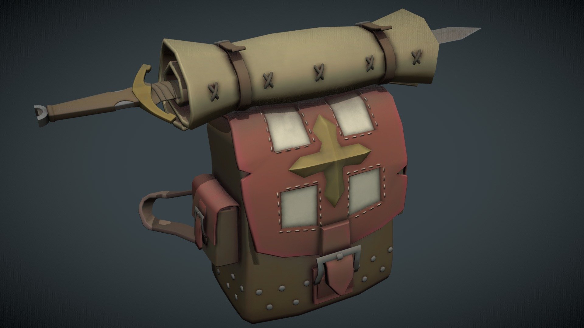 Made this bag in some spare time of mine. (check the back of it) - Adventurers Backpack - 3D model by Lloyd Clasby (@Tawnytrash) 3d model
